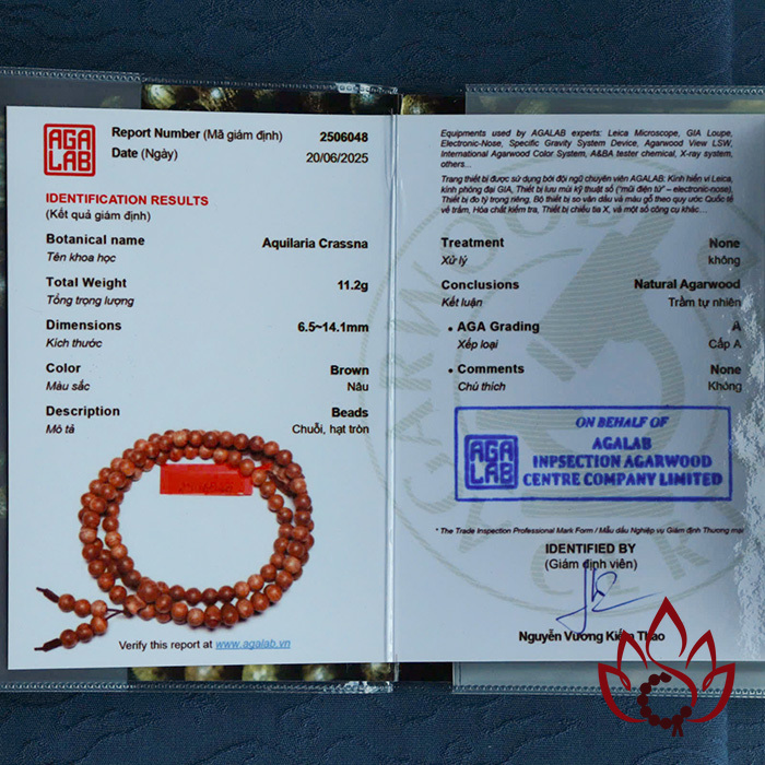 Vòng Trầm Hương 108 Hạt | 6 Ly | Trầm Tốc Banh Tự Nhiên